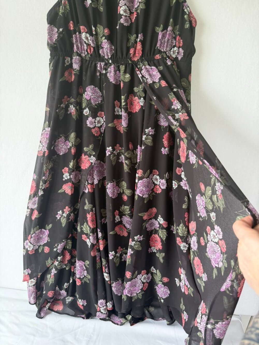 Torrid Floral Sleeveless Midi Dress – Size 00 (L/XL) - Picture 8 of 9